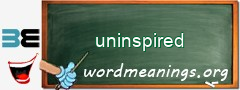 WordMeaning blackboard for uninspired